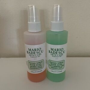 Mario Badescu Facial Spray Set of 2 Aloe Cucumber Green Tea & Aloe Herbs Rosewa